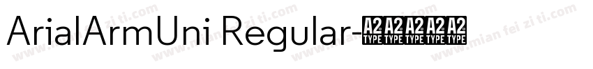ArialArmUni Regular字体转换